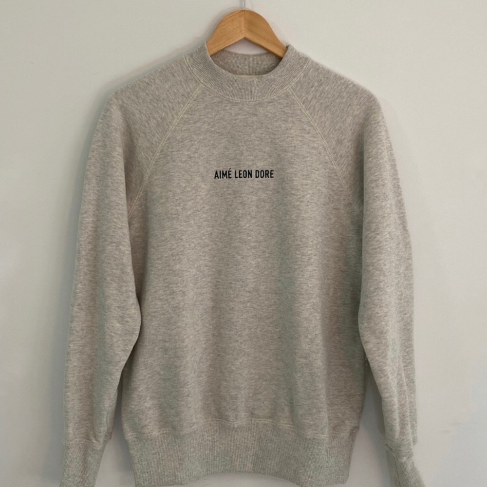Aime Leon Dore Oatmeal mock Sweatshirt